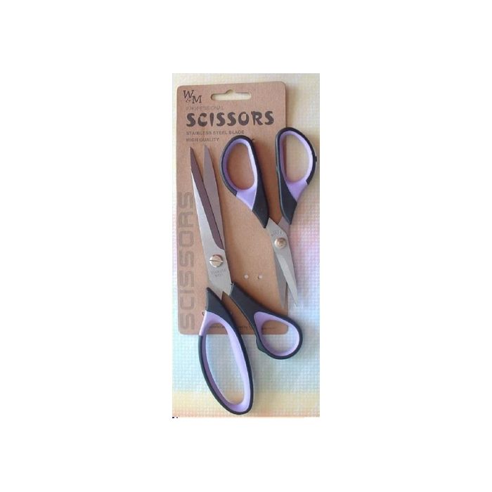 Scissors, 2-piece Soft Grip Purple