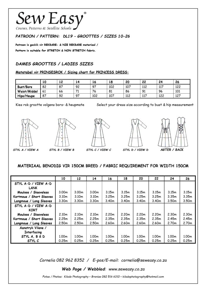 DL19 - A-Line Dress Size 10 - 26 - Image 2