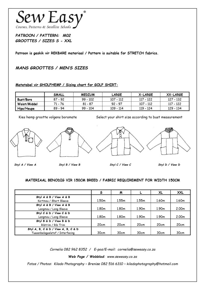 M02 - Men's Golf Shirt S - XXL - Image 2