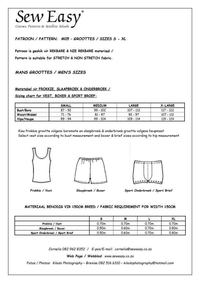 M05 - Men's Vest, Boxer & Sport Brief S - XL - Image 2